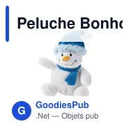Peluche Bonhomme de Neige personnalisable avec logo - Brennan - Miniature 1