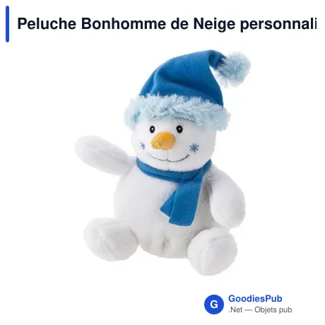 Peluche Bonhomme de Neige personnalisable avec logo - Brennan
