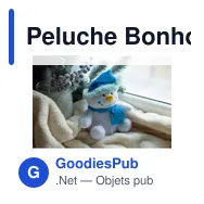 Peluche Bonhomme de Neige personnalisable avec logo - Brennan - Miniature 2