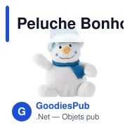 Peluche Bonhomme de Neige personnalisable avec logo - Brennan - Miniature 4