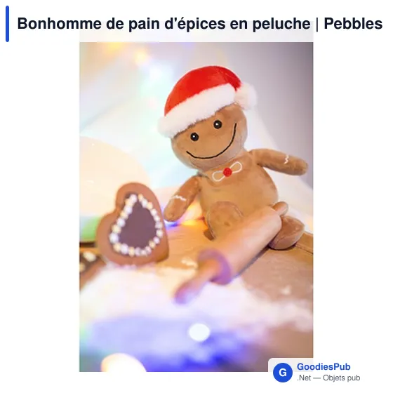 Peluche Bonhomme de Pain d'Épices Personnalisable avec Logo | Pebbles - Image 2
