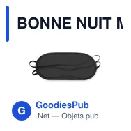 BONNE NUIT Masque de voyage - Miniature 4