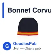 Bonnet personnalisable en coton avec logo - Bonnet Corvus - Miniature 1