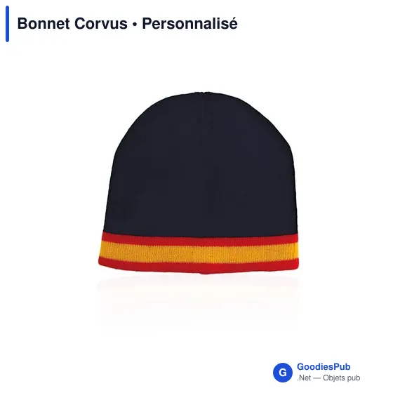 Bonnet personnalisable en coton avec logo - Bonnet Corvus - Image 1