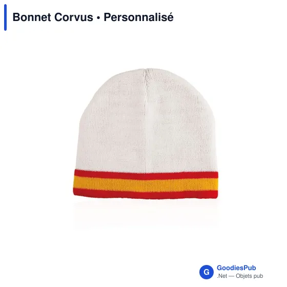 Bonnet personnalisable en coton avec logo - Bonnet Corvus - Image 2