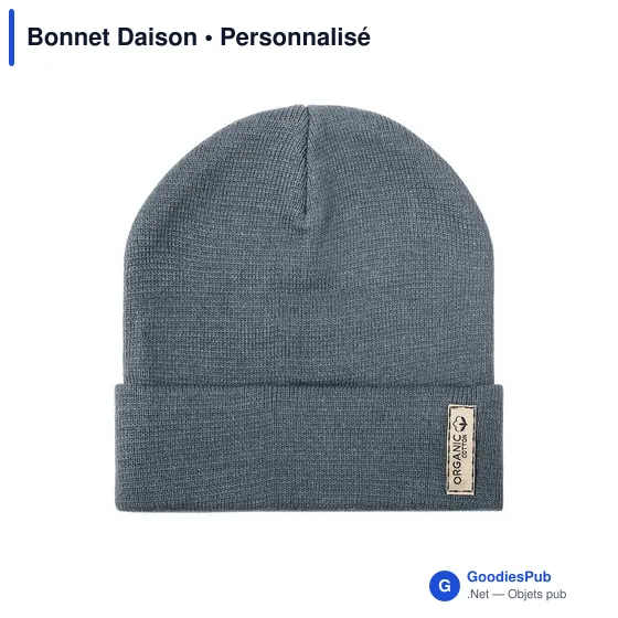 Bonnet personnalisable en coton organique avec logo - Bonnet Daison - Image 1