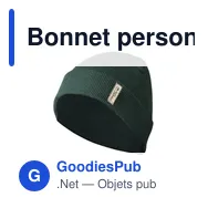 Bonnet personnalisable en coton organique avec logo - Bonnet Daison - Miniature 3