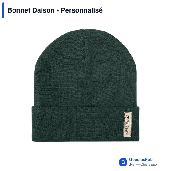 Bonnet personnalisable en coton organique avec logo - Bonnet Daison - Image 4
