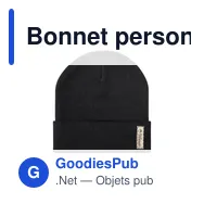 Bonnet personnalisable en coton organique avec logo - Bonnet Daison - Miniature 7