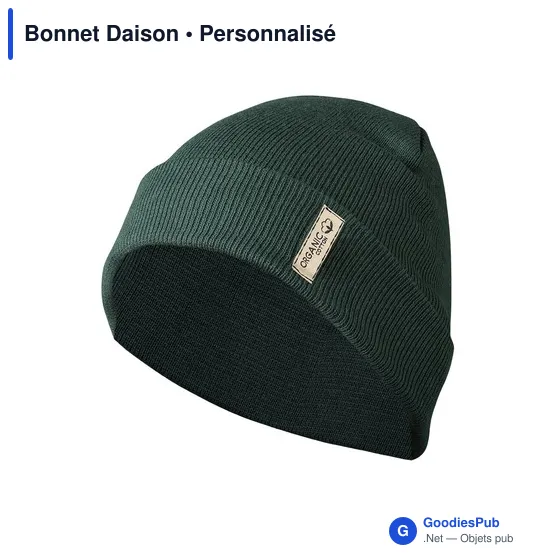 Bonnet personnalisable en coton organique avec logo - Bonnet Daison - Image 9