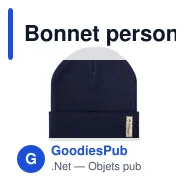Bonnet personnalisable en coton organique avec logo - Bonnet Daison - Miniature 10