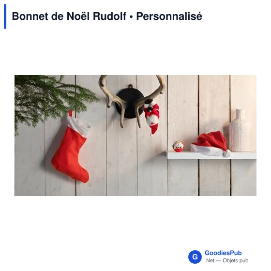 Bonnet de Noël personnalisable avec logo - Rudolf - Image 3