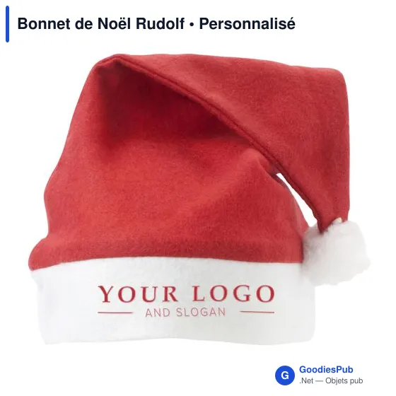 Bonnet de Noël personnalisable avec logo - Rudolf - Image 4