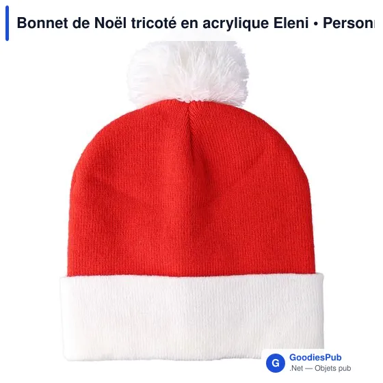 Bonnet de Noël personnalisable avec logo - Eleni - Image 1