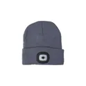 Variante gris - Bonnet en acrylique personnalisable avec lampe COB - Vivianavec logo