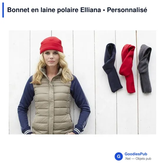 Bonnet en laine polaire personnalisable avec logo - Elliana - Image 8