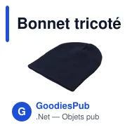 Bonnet tricoté personnalisable en polyester rPET avec logo - Jayden - Miniature 6
