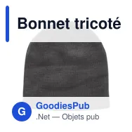 Bonnet tricoté personnalisable en polyester rPET avec logo - Jayden - Miniature 8