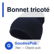 Bonnet tricoté personnalisable en polyester rPET avec logo - Jayden - Miniature 9