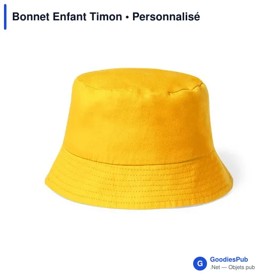 Bonnet enfant personnalisable en coton avec logo - Timon - Image 1
