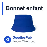 Bonnet enfant personnalisable en coton avec logo - Timon - Miniature 4