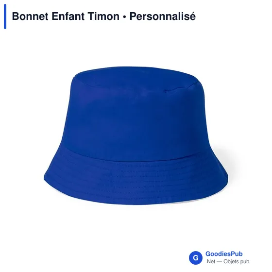 Bonnet enfant personnalisable en coton avec logo - Timon - Image 4
