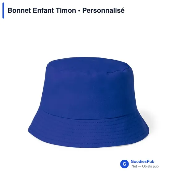 Bonnet enfant personnalisable en coton avec logo - Timon - Image 5