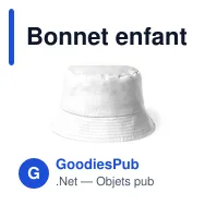 Bonnet enfant personnalisable en coton avec logo - Timon - Miniature 7