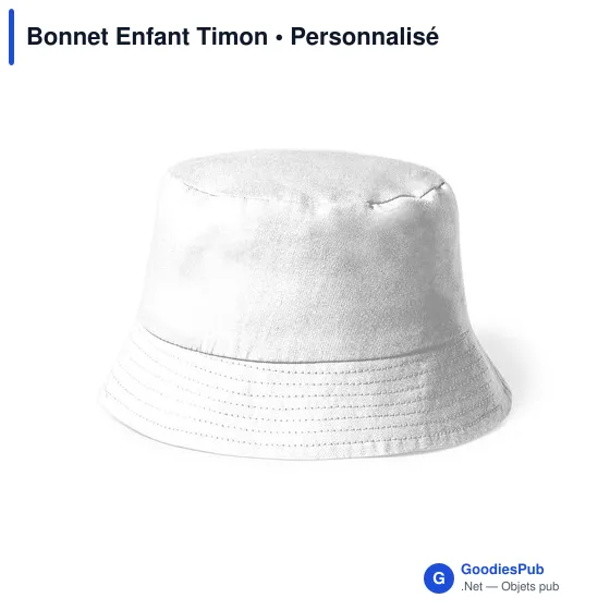 Bonnet enfant personnalisable en coton avec logo - Timon - Image 7