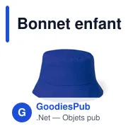 Bonnet enfant personnalisable en coton avec logo - Timon - Miniature 8