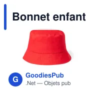Bonnet enfant personnalisable en coton avec logo - Timon - Miniature 10