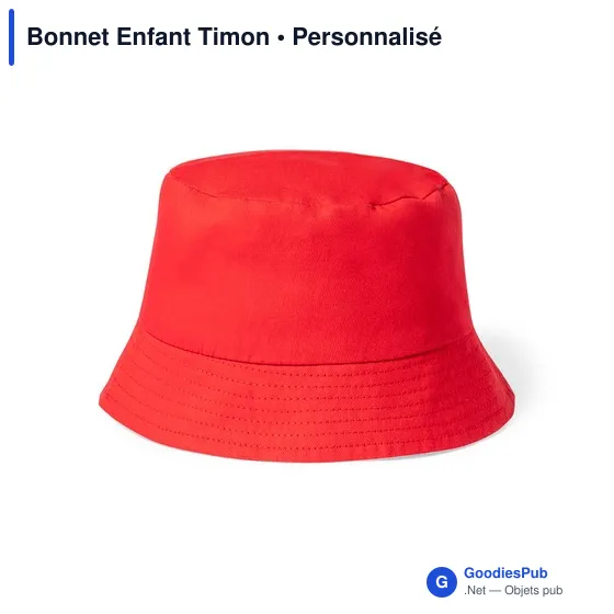 Bonnet enfant personnalisable en coton avec logo - Timon - Image 10