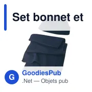 Set bonnet et écharpe personnalisable en laine polaire avec logo - Miniature 1