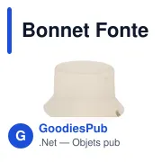 Bonnet personnalisable en coton biologique avec logo - Bonnet Fonte - Miniature 1