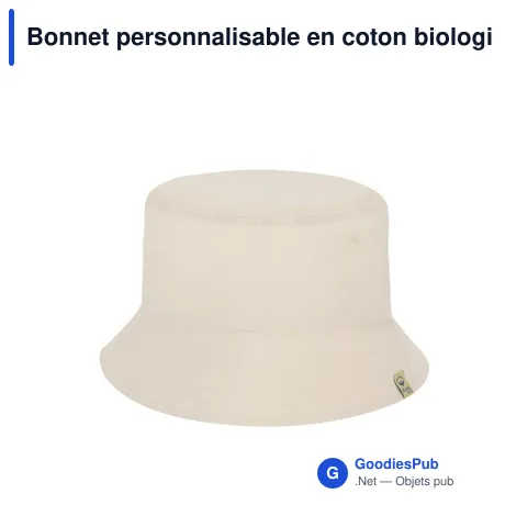 Bonnet personnalisable en coton biologique avec logo - Bonnet Fonte