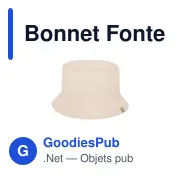 Bonnet personnalisable en coton biologique avec logo - Bonnet Fonte - Miniature 2