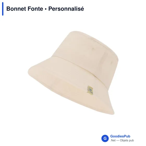 Bonnet personnalisable en coton biologique avec logo - Bonnet Fonte - Image 3