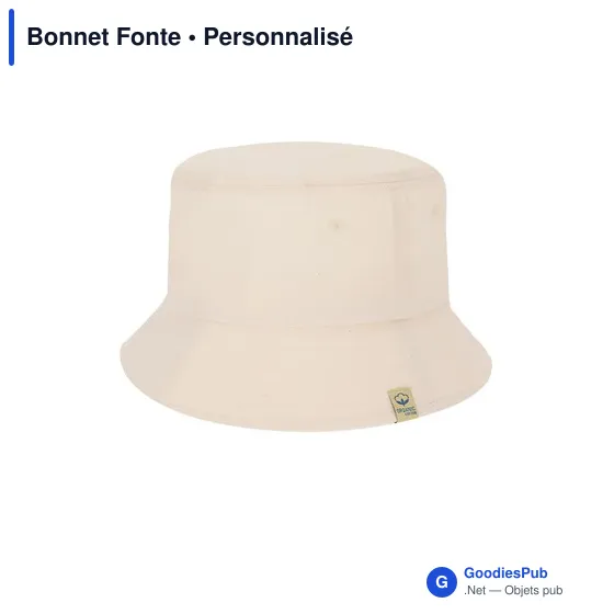 Bonnet personnalisable en coton biologique avec logo - Bonnet Fonte - Image 4