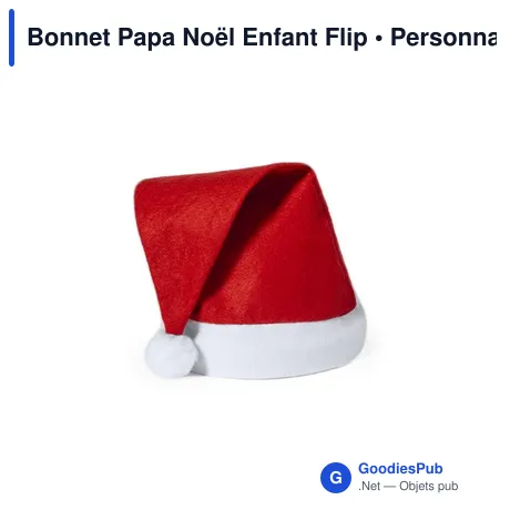 Bonnet Papa Noël Enfant Flip