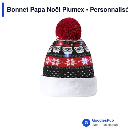 Bonnet Papa Noël Plumex