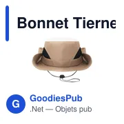 Bonnet personnalisable Tierney avec logo - Chapeau en polyester - Miniature 1