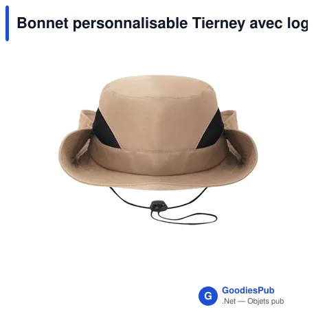 Bonnet personnalisable Tierney avec logo - Chapeau en polyester