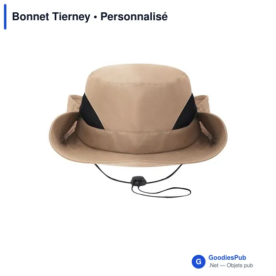 Bonnet personnalisable Tierney avec logo - Chapeau en polyester - Image 1