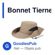 Bonnet personnalisable Tierney avec logo - Chapeau en polyester - Miniature 2