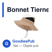 Bonnet personnalisable Tierney avec logo - Chapeau en polyester - Miniature 8