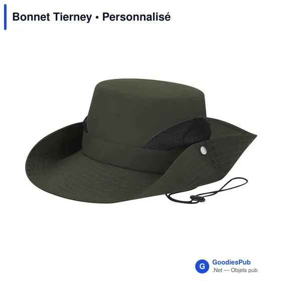 Bonnet personnalisable Tierney avec logo - Chapeau en polyester - Image 10