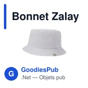 Bonnet personnalisable Zalay avec protection solaire UPF50+avec logo - Miniature 1