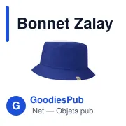 Bonnet personnalisable Zalay avec protection solaire UPF50+avec logo - Miniature 3