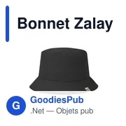 Bonnet personnalisable Zalay avec protection solaire UPF50+avec logo - Miniature 4