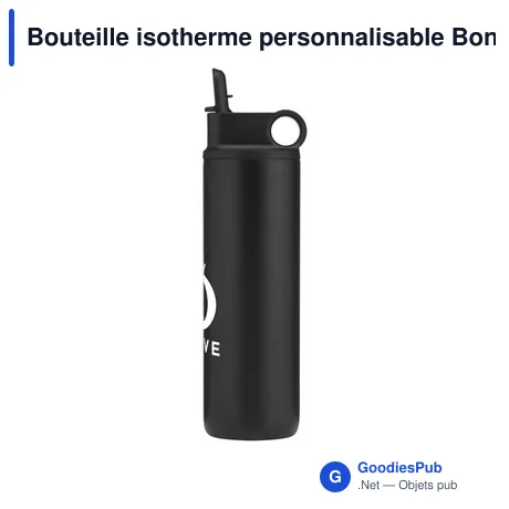 Bouteille isotherme personnalisable Bonny RCS en acier inoxydable recycléavec logo